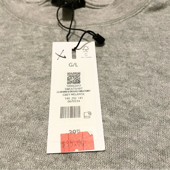 Dynamite Grey Crewneck Sweatshirt Women’s Size Large - Picture 3 of 16